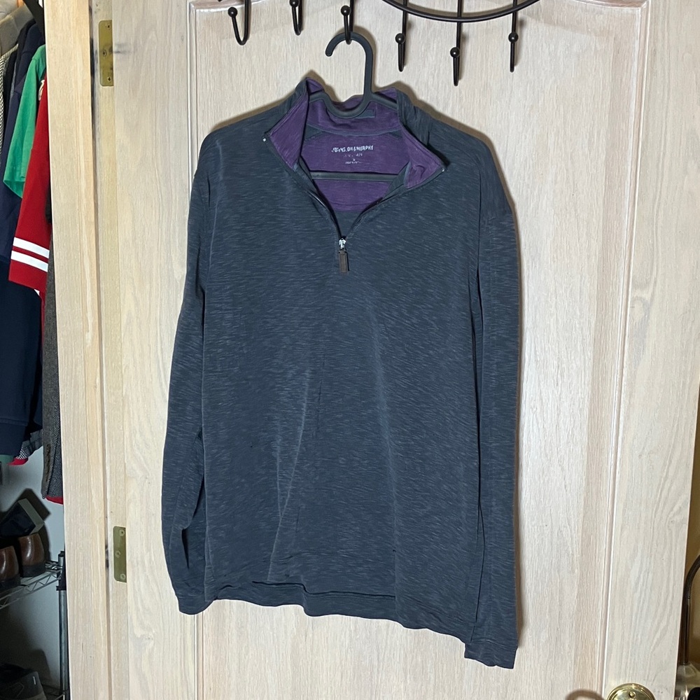 Johnston & Murphy Dark Gray Zip-Up Sweater